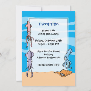 Invitación a Personalizados de calamar