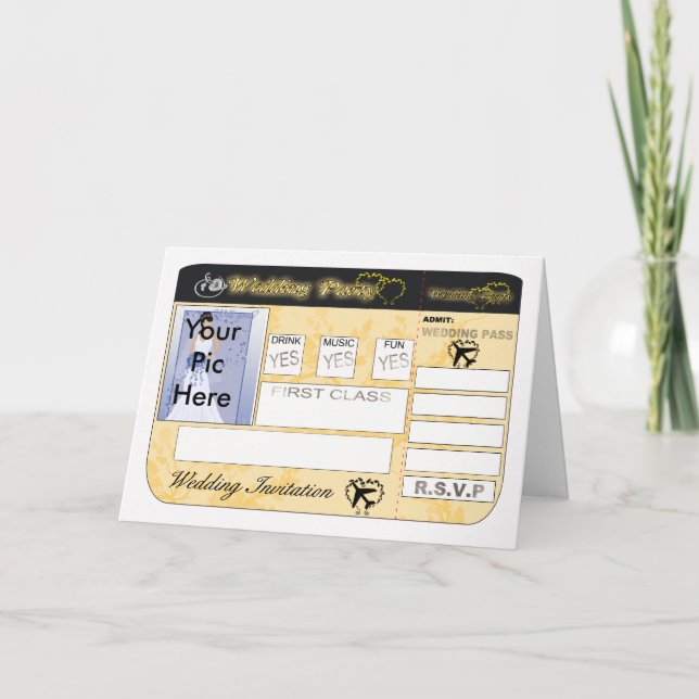 Invitación a Personalizar de la boda de la tarjeta (Anverso)