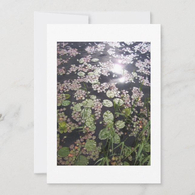 Invitación a Personalizar de "Lilypads" (Anverso)