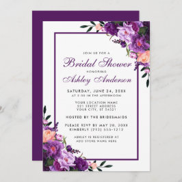 Invitación a PF a ducha de novia con flores ultrav