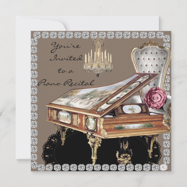 Invitación a Piano Recital Vintage (Anverso)