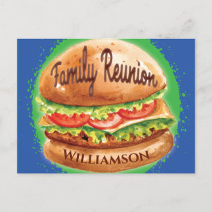 Invitación a picnic de barbacoa de Reunión de Fami