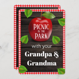 Invitación a picnic en la Playdate del parque