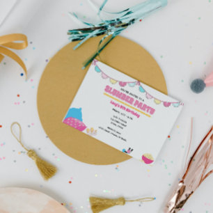 Invitación a pijamada de chicas