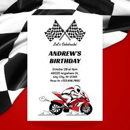 Invitación a piloto de motocicleta