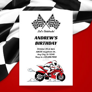 Invitación a piloto de motocicleta