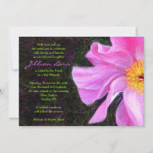 Invitación a PINK PEONY Bat Mitzvah