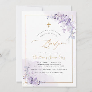 Invitación a PixDezines H2 Eucalyptus Bautizo