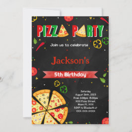 Invitación a pizza editable