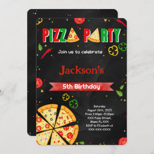Invitación a pizza editable