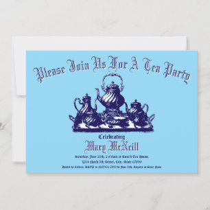 Invitación a plantilla de Fiesta de té de la era v