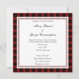 Invitación a Plaza Boda de Cummingham Scottish