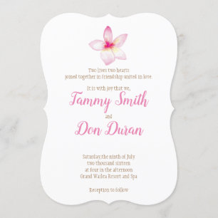 Invitación a Plumeria de Personalizable acuarela
