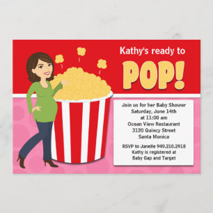 Invitación a Popcorn Baby Shower