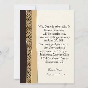 Invitación a posmatrimonio de impresión de leopard