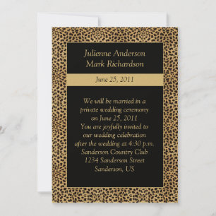 Invitación a posmatrimonio de impresión de leopard