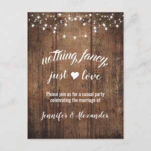 Invitación a postales de boda Elopement