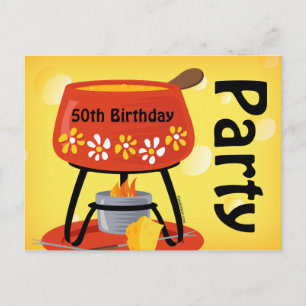 Invitación a postales de Cheese Fondue