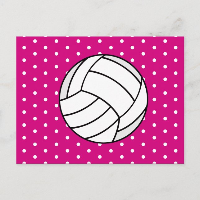 Invitación a postales de cumpleaños de voleibol ch (Anverso)