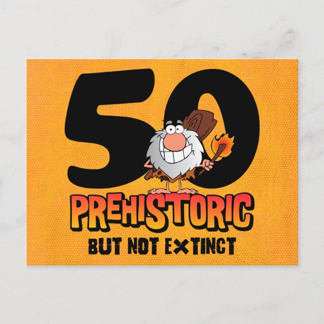 Invitación a postales de cumpleaños número 50 (Anverso)
