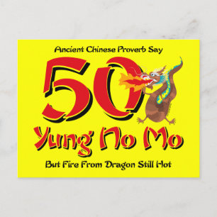 Invitación a postales de cumpleaños número 50 Yung