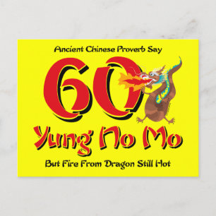 Invitación a postales de cumpleaños número 60 Yung