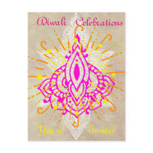 Invitación a postales para celebraciones de Diwali