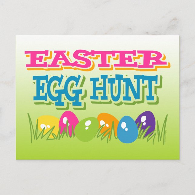 Invitación a postales para la caza de huevos de Pa (Anverso)
