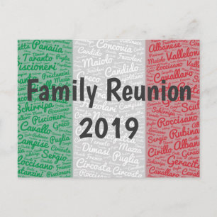 Invitación a postales para Reunión Familiar Italia