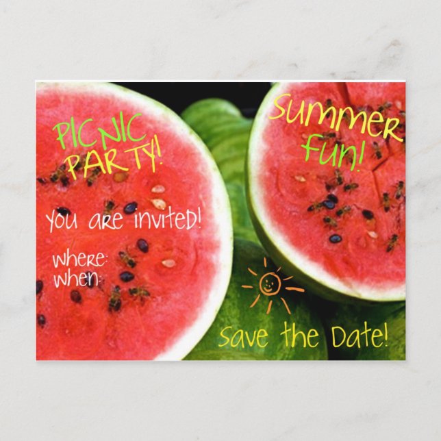 Invitación a postales picnicas (Anverso)