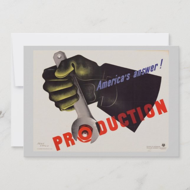 Invitación a póster de la época de la Segunda Guer (Anverso)