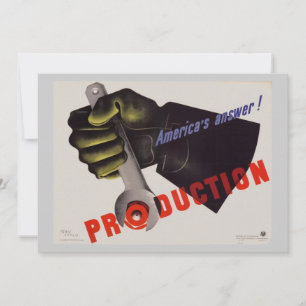 Invitación a póster de la época de la Segunda Guer