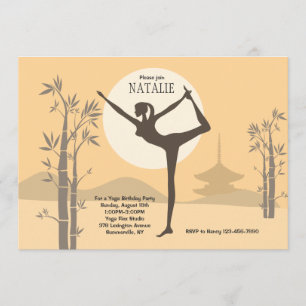 Invitación a postura de yoga