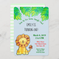 Invitación a primer cumpleaños de León de la Selva