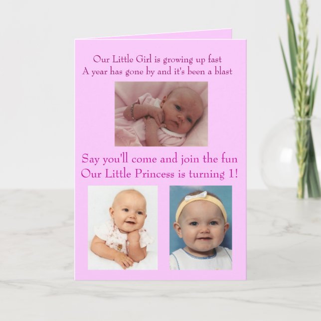 Invitación a primer cumpleaños de Payton (Anverso)