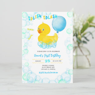 Invitación a primer cumpleaños del niño con patina
