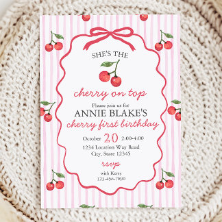 Invitación a primer cumpleaños del primer Chica Ch