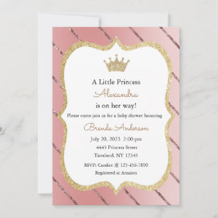 Invitación a Princesa, Invitación a Baby Shower Ch