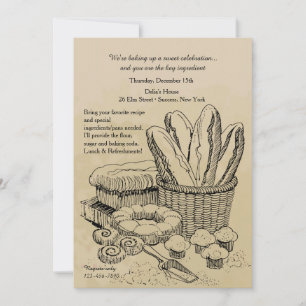 Invitación a productos horneados