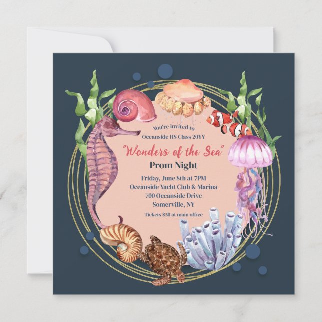 Invitación a Prom Maravillas (Anverso)