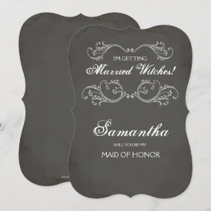 Invitación a propuesta de dama de honor de Hallowe
