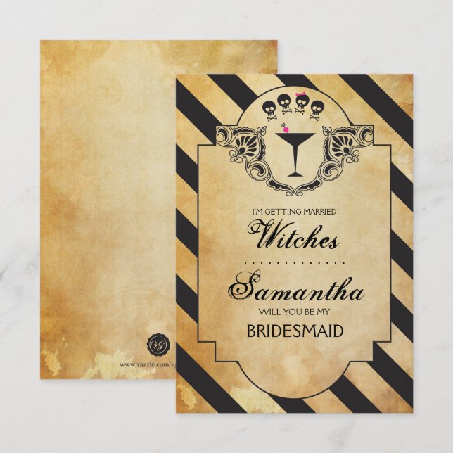 Invitación a propuesta de la dama de honor de Hall (Anverso / Reverso)