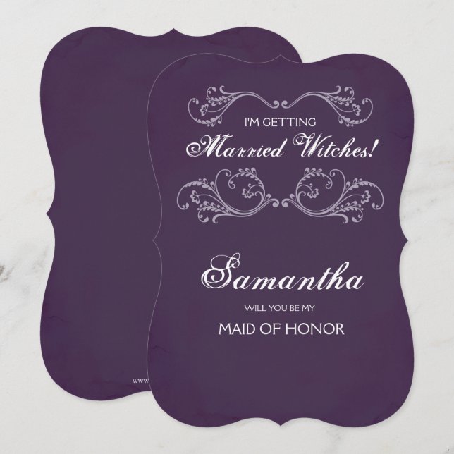 Invitación a propuesta de la dama de honor de Hall (Anverso / Reverso)