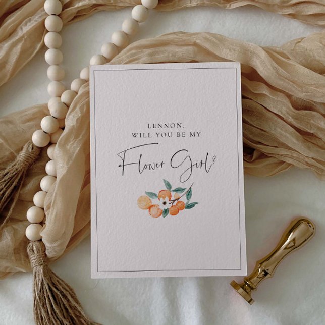 Invitación a propuesta de naranja Blossom Flower G (Subido por el creador)