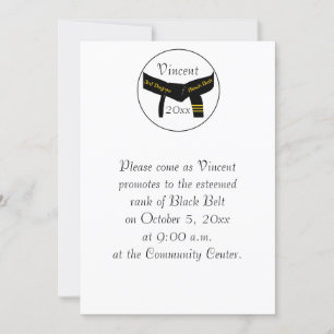 Invitación a prueba de cinturón negro de 3º grado 