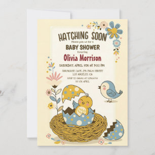 Invitación "A punto de eclosionar" Cumpleaños de pajarito ado