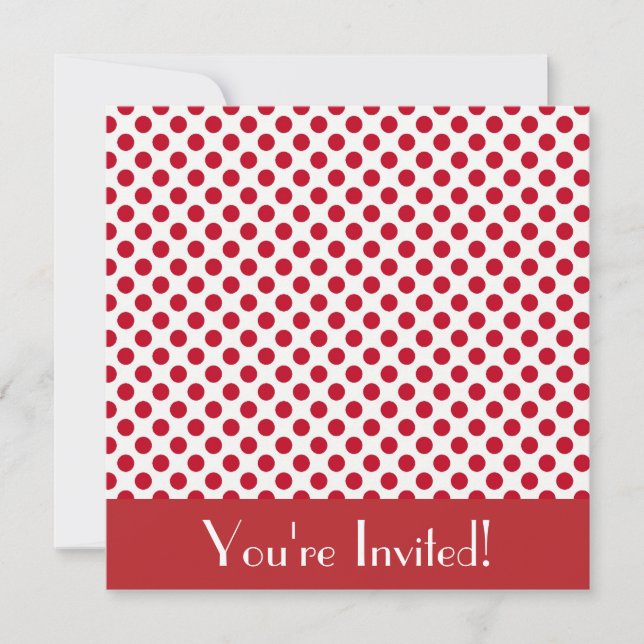 Invitación a punto de polka cúpula (Anverso)