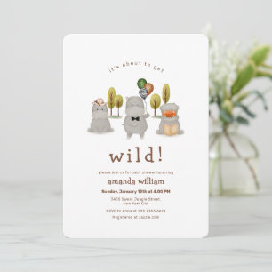 Invitación A punto de ponerse salvaje Safari de la jungla Cum
