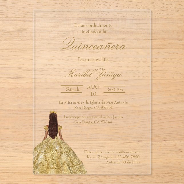 Invitación a Quinceanera (Anverso)