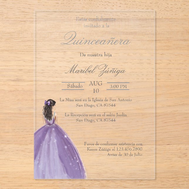 Invitación a Quinceanera (Anverso)